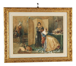 Pietro Michis, Untitled, Mixed Media on Paper, Framed