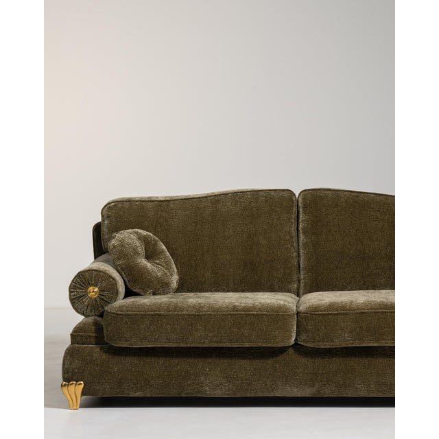 1970s 1970s Italian Upholstered Sofa For Sale - Image 5 of 13