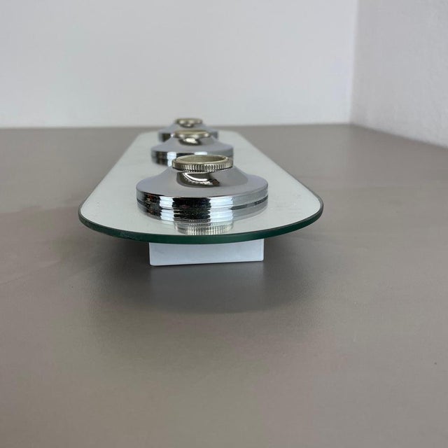 Pop Art Space Age Silver Mirror Wall Light by Eglo Light, Germany, 1980s For Sale - Image 10 of 18