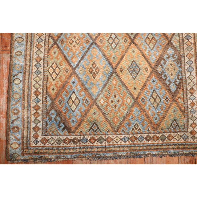 Zabihi Collection Tribal Jaff Kurd Mini Early 20th Century Rug - 2' x 2'4" For Sale - Image 4 of 7
