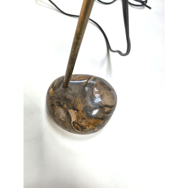 Azucena Sasso Table Lamp in Brass with Aluminum Lampshade by Luigi Caccia Dominioni for Azucena, Italy, 1948 For Sale - Image 4 of 5