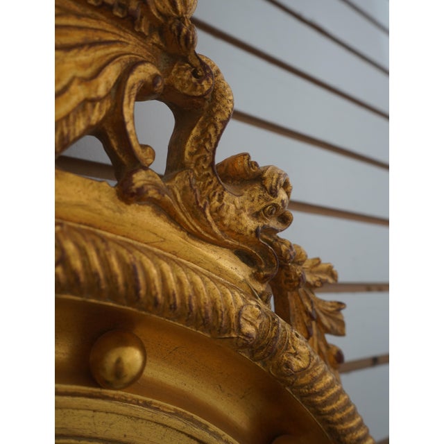 Carvers Guild Gold Federal Style Bulls Eye Mirror For Sale - Image 10 of 12
