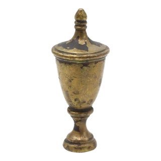 Vintage Steeple Urn Cast Brass Finial For Sale