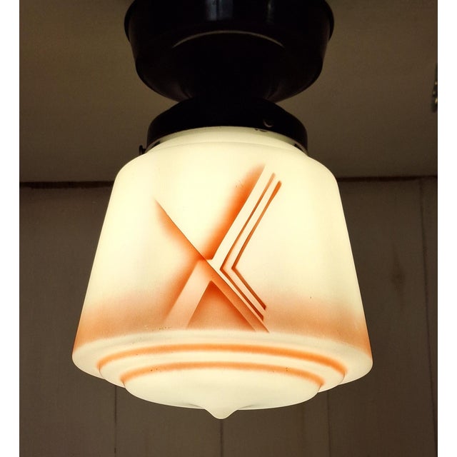 Vintage German Art Deco Ceiling Lamp, 1920s For Sale - Image 3 of 7