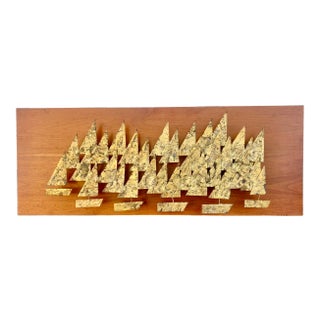 Brutalist Sailboat Wall Sculpture For Sale