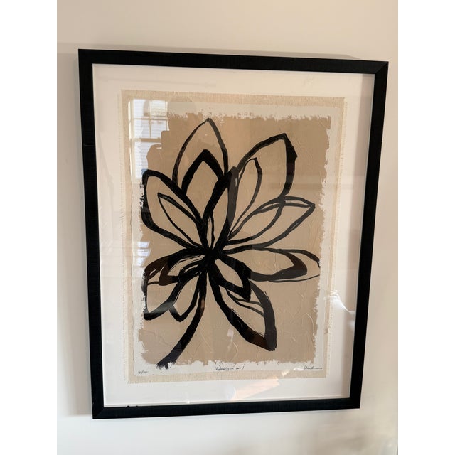 Late 20th Century "Unfolding in I" Framed Abstract Botanical Print, Signed & Numbered 181/1200 For Sale In New York - Image 6 of 10