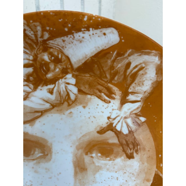 Carlo Marchiori Limited Edition Marco Marchiori Art Deco Style Gold and White Charger For Sale - Image 4 of 9