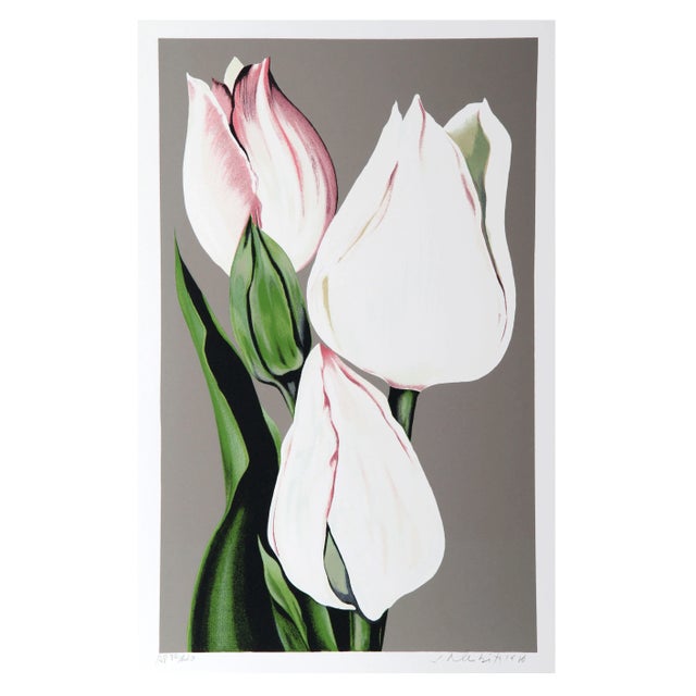 Lowell Blair Nesbitt - White Tulips Serigraph For Sale