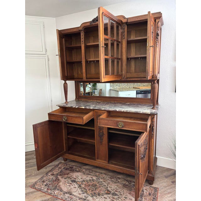 Antique French Louis XVI-style China Hutch For Sale - Image 10 of 16