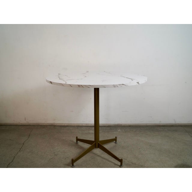 American of Martinsville Mid-Century Modern Style Custom Faux Marble Dining Table For Sale - Image 4 of 12