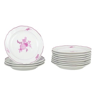 Deep Porcelain Plates from Meissen, Set of 12 For Sale