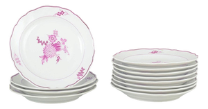 Deep Porcelain Plates from Meissen, Set of 12