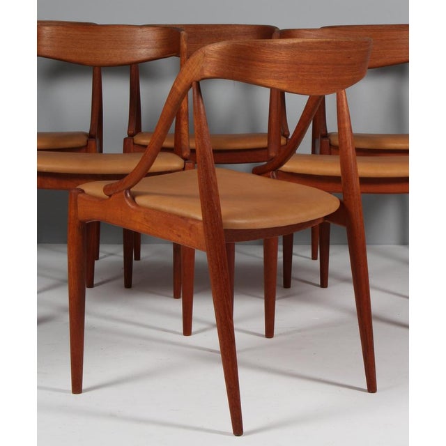 Wood Vintage Model 16 Dining Chairs in Teak by Johannes Andersen for Uldum Møbelfabrik, 1960s, Set of 6 For Sale - Image 7 of 8