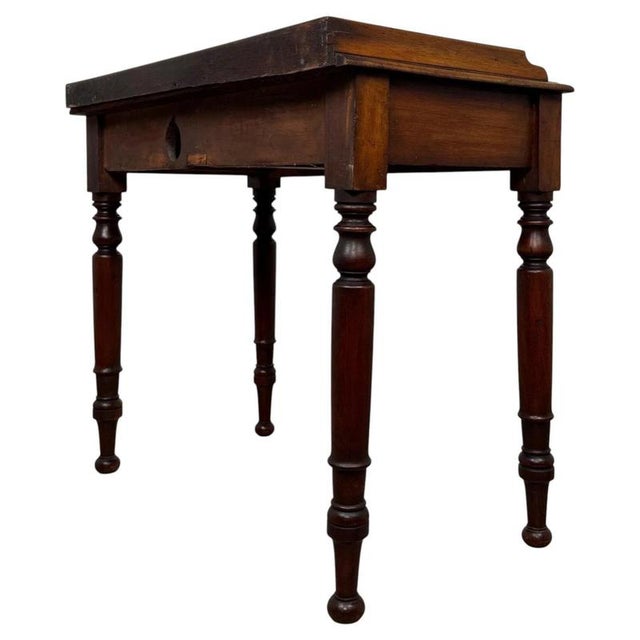 Wood Antique 19th Century Victorian Mahogany Writing Table For Sale - Image 7 of 12