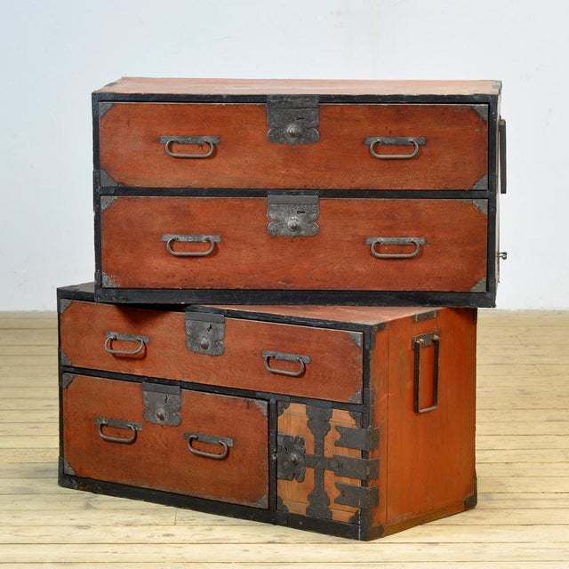 Wood Japanese Tansu Chest of Drawers, 1870s For Sale - Image 7 of 16