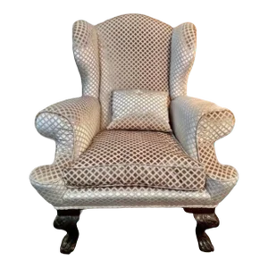 Late 19th Century Antique English Wingback Chair