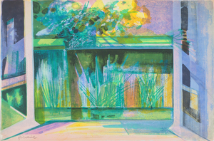 Camille Hilaire, Terrasse avec vue sur la Zorn, Lithograph