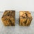 1970s Vintage Sculptural Spalted Maple Wood Block Stools or Side Tables, Pair For Sale - Image 5 of 12