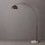 Mid-Century Modern 1960s Half Dome Mid Century Floor Lamp - 92" Modern Arc Lamp, Black Nickel Finish, White Marble Base For Sale - Image 3 of 7