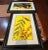 Art Deco Vintage Pair of Framed Botanical Paintings on Silk For Sale - Image 3 of 4