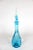 Here we have an absolutely stunning 1960's hand blown blue glass decanter with encased flame stopper from Bischoff Glass...