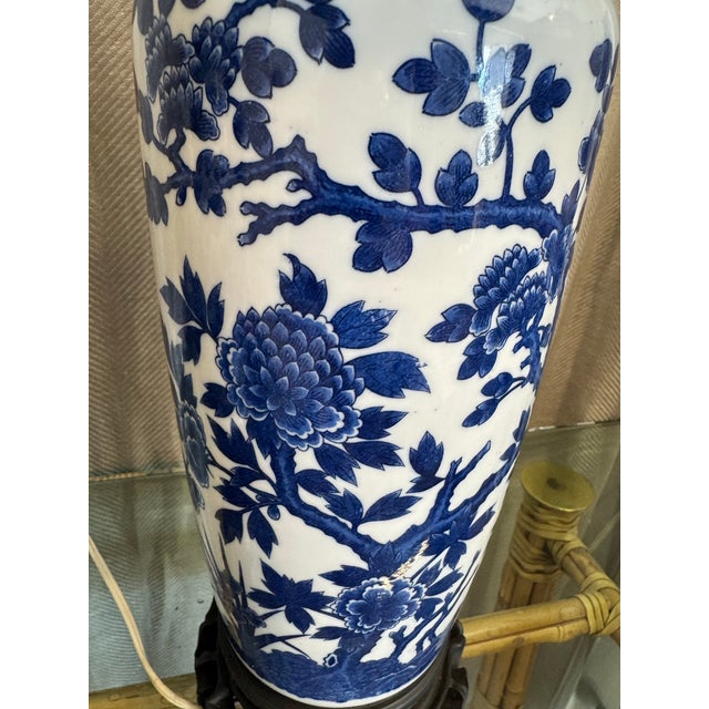Chinoiserie Chinoiserie Botanical Lamp For Sale - Image 3 of 8