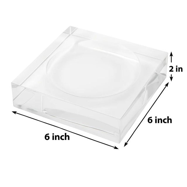 Orange Sublime Trellis Salmon Acrylic Candy Catchall Dish, Large For Sale - Image 8 of 9