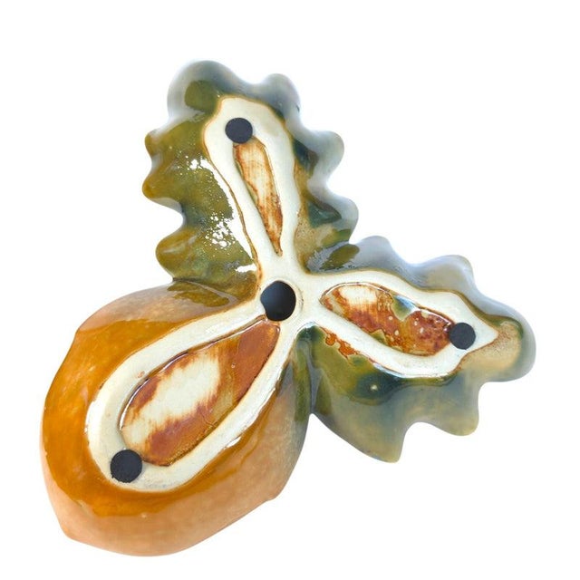 Sculptural Acorn & Oak Leaf Ceramic Divided Serving Dish For Sale - Image 9 of 16
