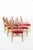 1970s 1970s Set 6 Danish Modern Red Dining Chairs For Sale - Image 5 of 12