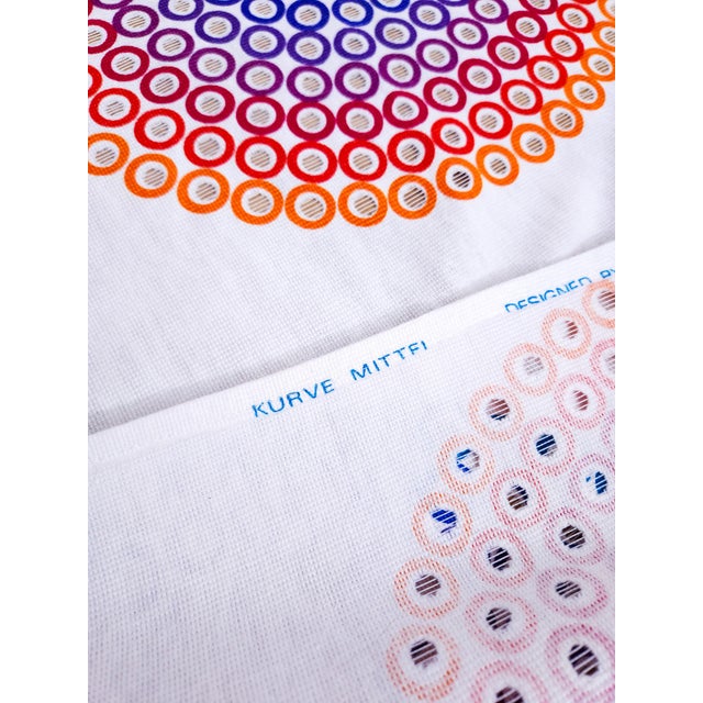 Red Curve Middle Textile by Verner Panton for Mira-X, 1960s For Sale - Image 8 of 9