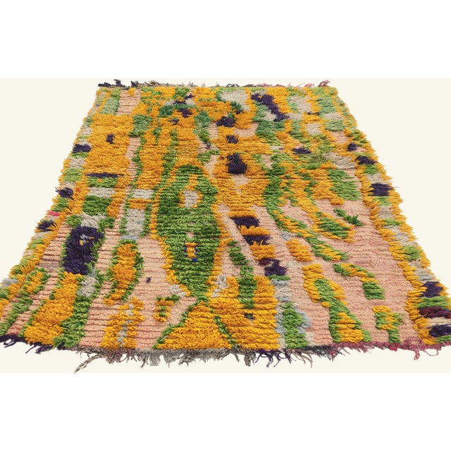 Tribal Vintage Azilal Moroccan Rug, 03'02 X 05'07 For Sale - Image 3 of 10