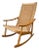 Mid 20th Century Mid-Century Modern Woven Rocking Chair in the Style of Hans Wegner For Sale