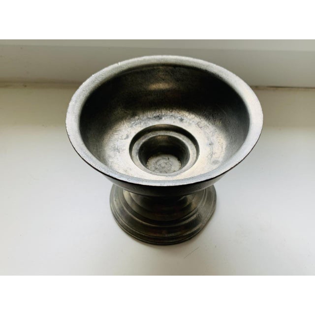 Vintage French Flower Frog Vases with Pewter Holders, 1960s, Set of 2 For Sale - Image 14 of 18