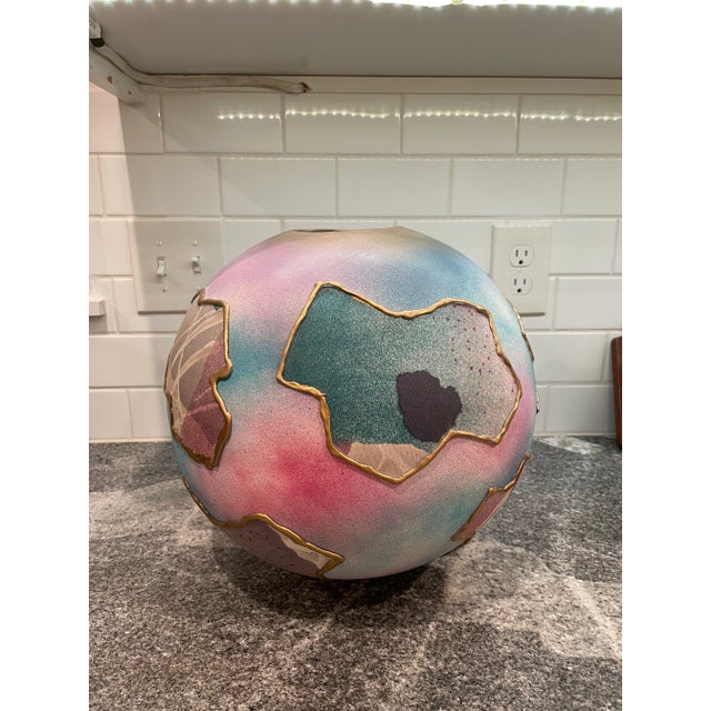 Late 20th Century Vintage Postmodern Orb Vase For Sale - Image 5 of 10