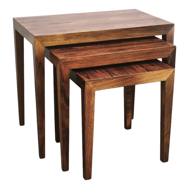 Nesting Tables by Severin Hansen for Haslev, Denmark, 1960s, Set of 3 For Sale
