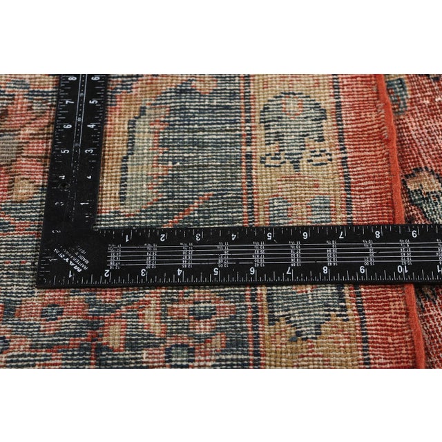 Red Late 19th Century Persian Mahal Rug - 09'10 X 12'08 For Sale - Image 8 of 11