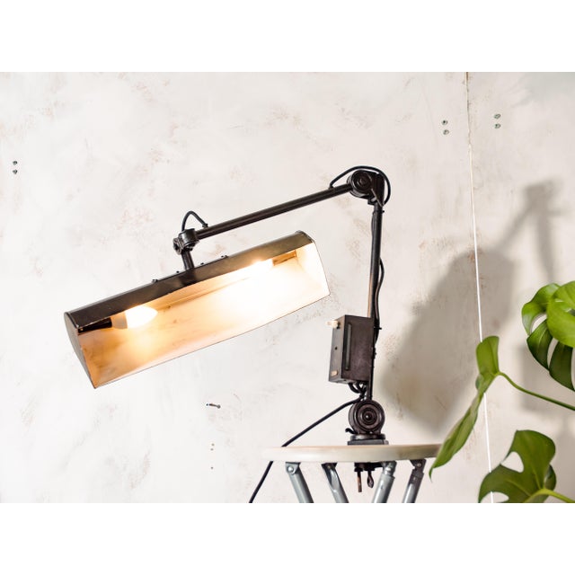 Vintage Bauhaus Bankers Lamp with Adjustable Arm Clamp from Hala, 1930s For Sale - Image 16 of 17