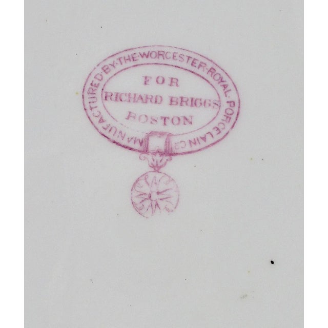 Royal Worcester Four Royal Worcester Hand Painted English Porcelain Serving Dishes 1870's - a Set of 4 For Sale - Image 4 of 10