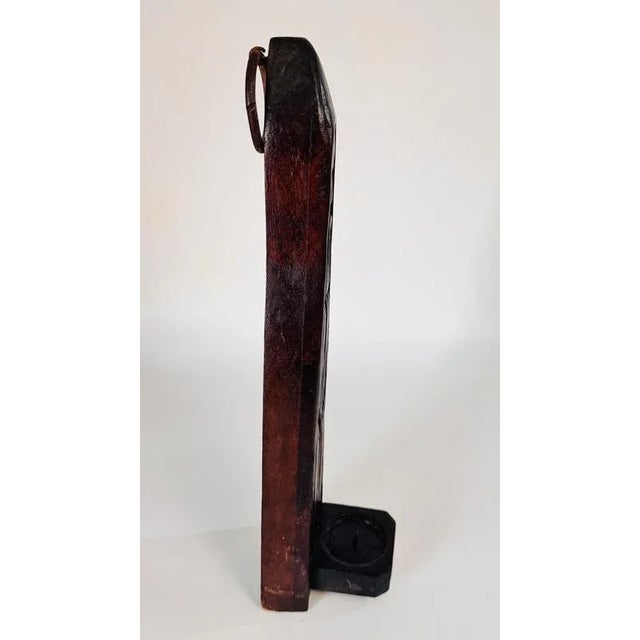 Brown 19th Century Abstract Wood Candleholder Sculpture, France For Sale - Image 8 of 15