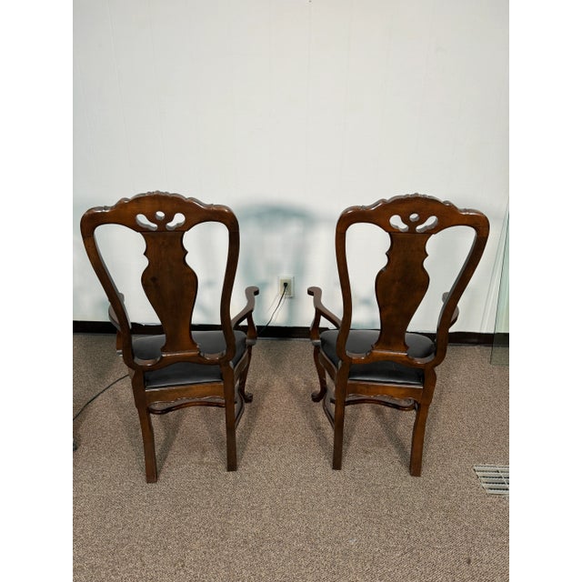 Mid 20th Century Pair of Fruitwood Chairs With Leather Seats For Sale - Image 12 of 12