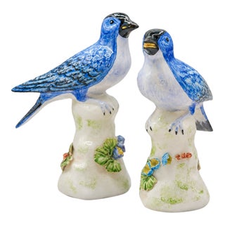 Vintage Chelsea House Blue Bird Figurines – A Pair For Sale