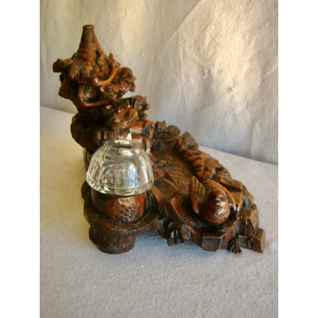 Black Forest Large Inkwell 19 Century For Sale - Image 12 of 14