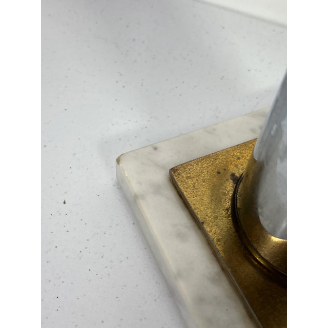 Mid Century Chrome & Marble Table Lamp For Sale - Image 9 of 9