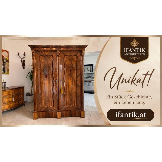 Antique Empire Columned Hall Cabinet For Sale - Image 18 of 18