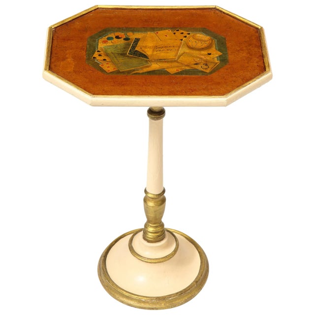 Wood Regency Satinwood Trompe L'Oeil Marquetry Occasional Table For Sale - Image 7 of 7