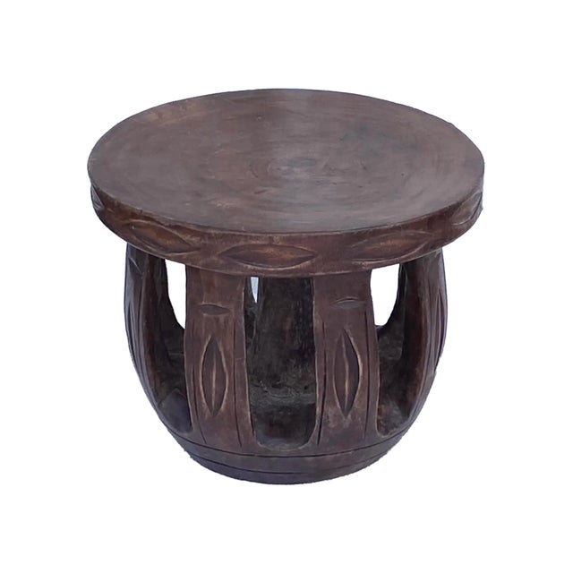 Wood Vintage African Baga Low Stool Guinea-Bissau For Sale - Image 7 of 7