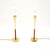 A smart and stylish pair of Swedish vintage teak and brass table lamps. They were recently imported from Sweden, they date...