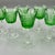 Green Vintage Emerald Green Cut Crystal Wine Glasses from Cristalería San Carlos, Argentina, 1950s, Set of 8 For Sale - Image 8 of 18