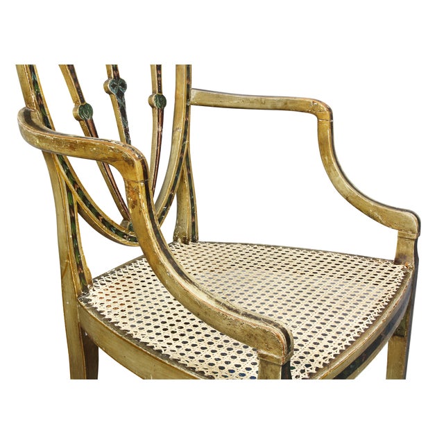 Traditional Late 18th Century Twelve George III Painted Shield Back Dining Chairs - Set of 12 For Sale - Image 3 of 13