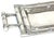 Arthur Court Attributed Faux Bamboo Cast Pewter Gallery Tray with Handles For Sale - Image 4 of 10